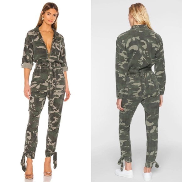 Pam & Gela Pants - Pam & Gela Camo Tencel Jumpsuit